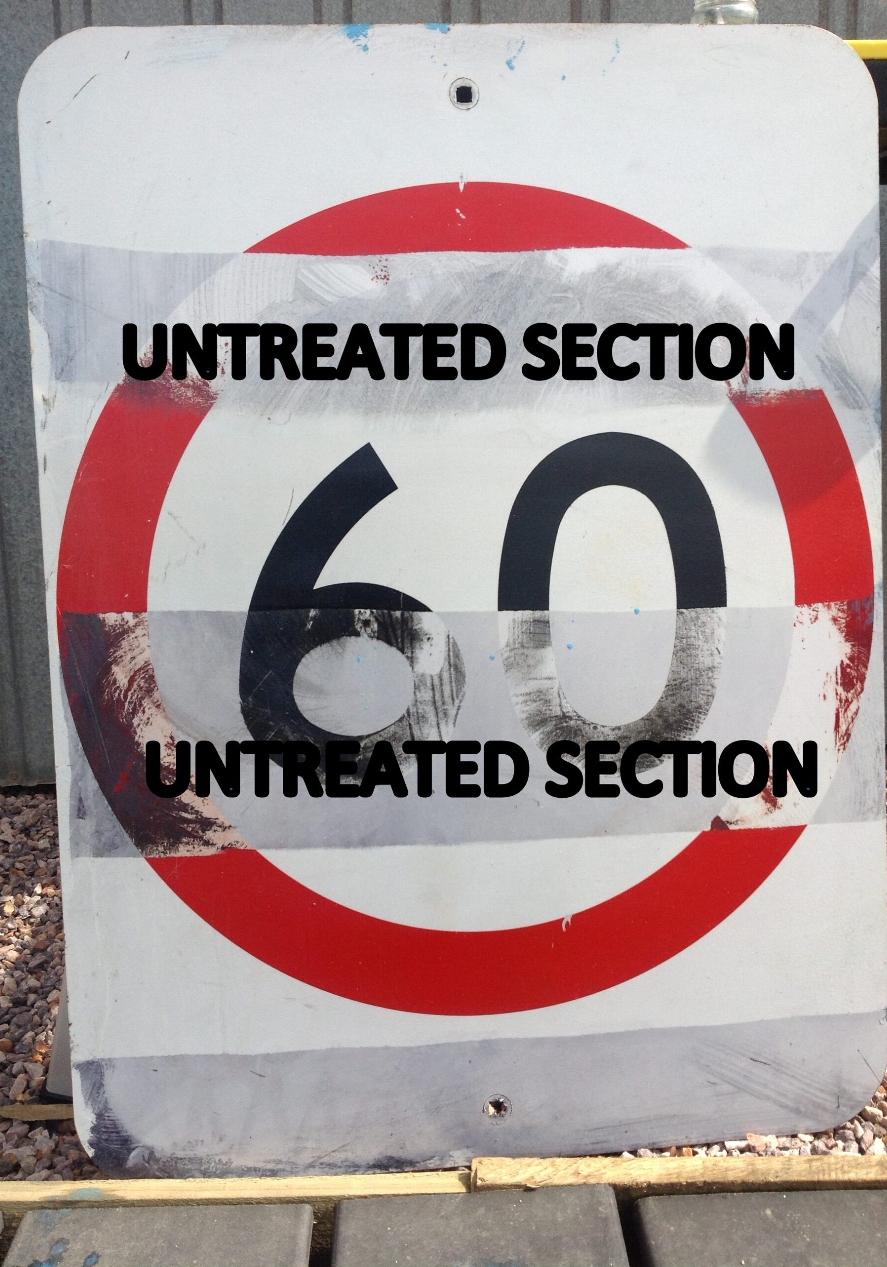 Road Sign After Cleaning